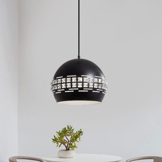 Modern Black Metal Pendant Ceiling Lamp With Minimalist Design