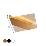 Modern Geometric Led Ceiling Lamp - Black/White/Gold Flush Mount For Bedroom White/Warm Light
