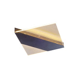 Modern Geometric Led Ceiling Lamp - Black/White/Gold Flush Mount For Bedroom White/Warm Light