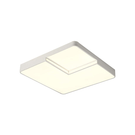 Modern Led Square Flush Mount Ceiling Light Fixture - White/Black White/Warm (16.5/20.5 W)
