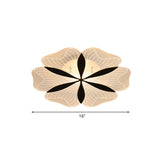 Minimalist Black Floral Flush Mount Led Ceiling Light For Bedroom - White/Warm Option