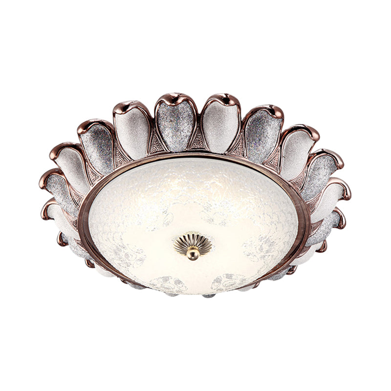 Sunflower Glass Ceiling Lamp: Textured Led Flush Mount 14’/18’/22’ Width Silver/Gold Ideal