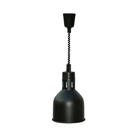 Extendable Pendant Lighting With Retro Dome Shade - Black 7’/11.5’ W