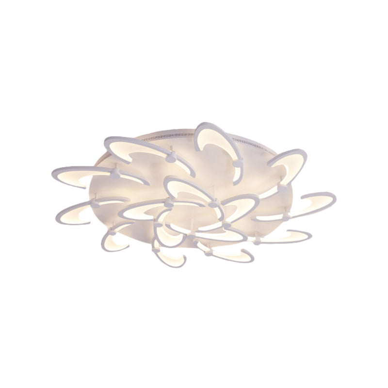 Contemporary Floral Led Ceiling Light Fixture In Warm/White/Natural With 3/6/9 Lights