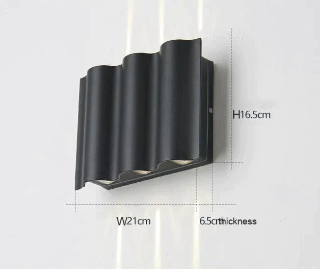 Ip65 Waterproof Led Outdoor Lighting Alumunim Wall Lamp Garden Villa Porch Sconce Lightings Black