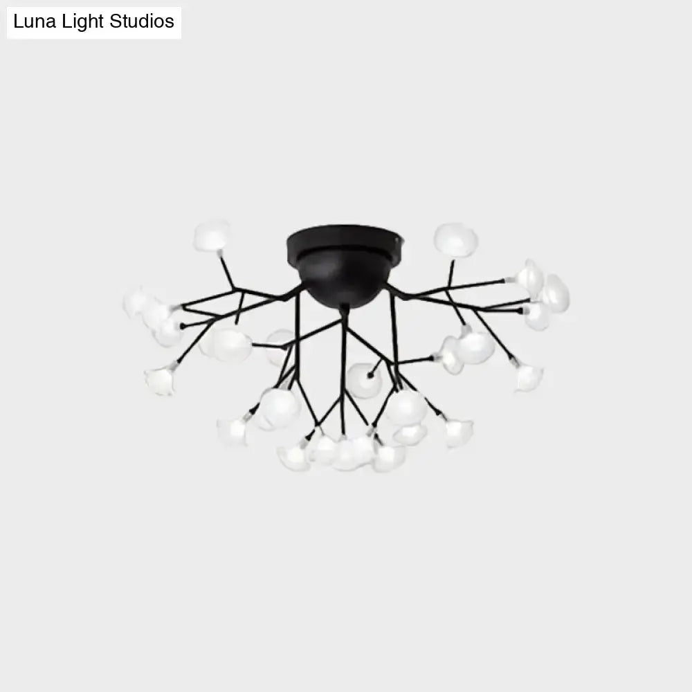 Minimalist Led Metal Flush Mount Ceiling Light For Living Room