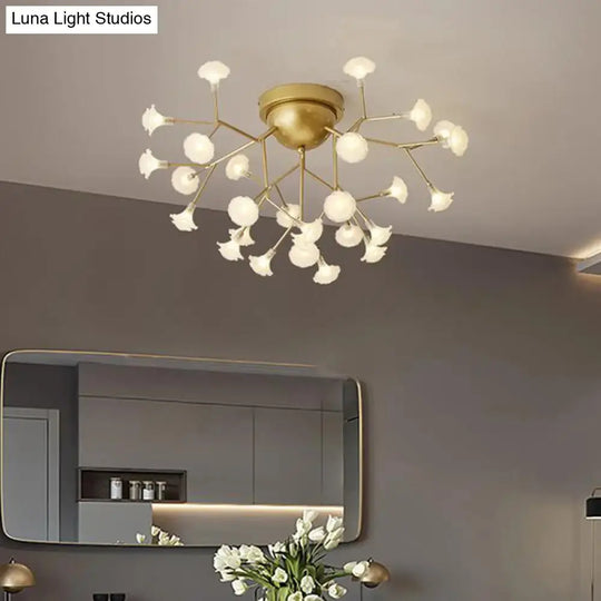 Minimalist Led Metal Flush Mount Ceiling Light For Living Room