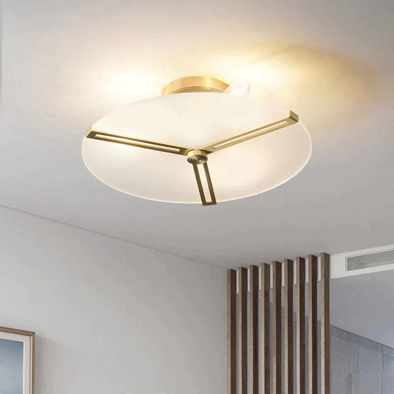 Nordic Modern Light Luxury Study Living Room Copper Ceiling Lamp