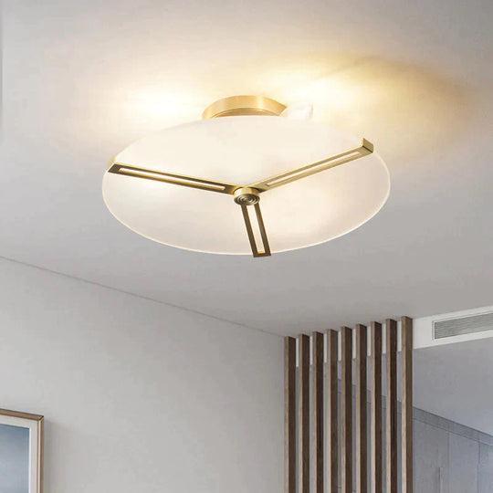 Nordic Modern Light Luxury Study Living Room Copper Ceiling Lamp