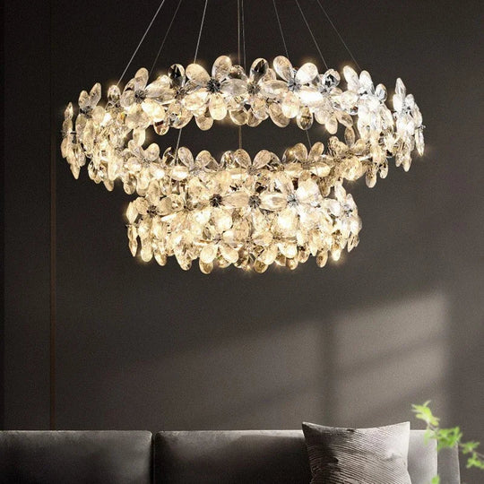 Celestia Modern Petal Crystal Chandelier – Luxury Chandelier
