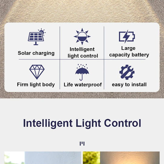 Solar Wall Lamp Outdoor Waterproof Up And Down Luminous Lighting Lamps