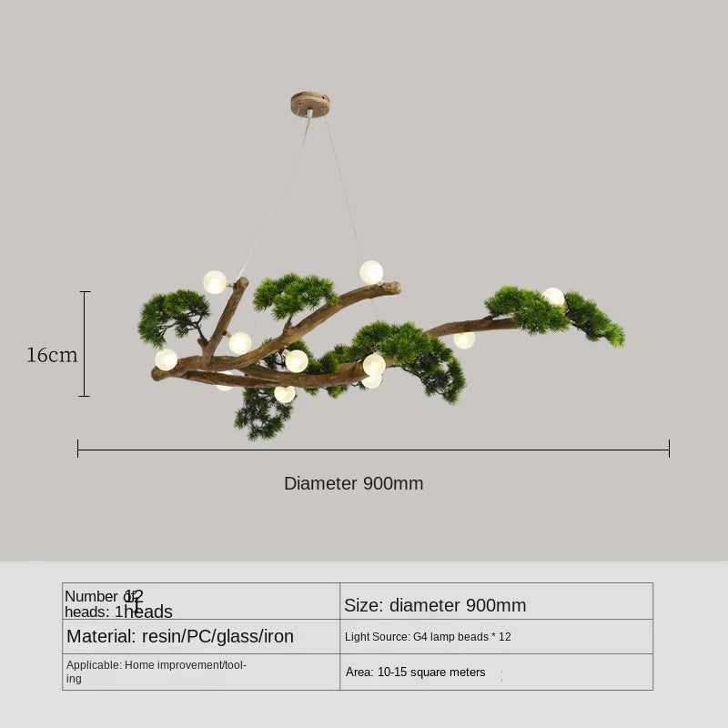 Valencia Vintage Branch Chandelier – Classical LED Pendant Light Diameter 90cm / Warm light 3000K