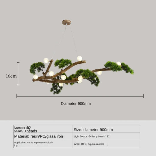 Valencia Vintage Branch Chandelier – Classical LED Pendant Light Diameter 90cm / Warm light 3000K