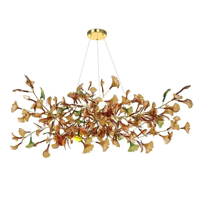 Elysian Ginkgo Glass Pendant Chandelier – Modern Luxury Lighting