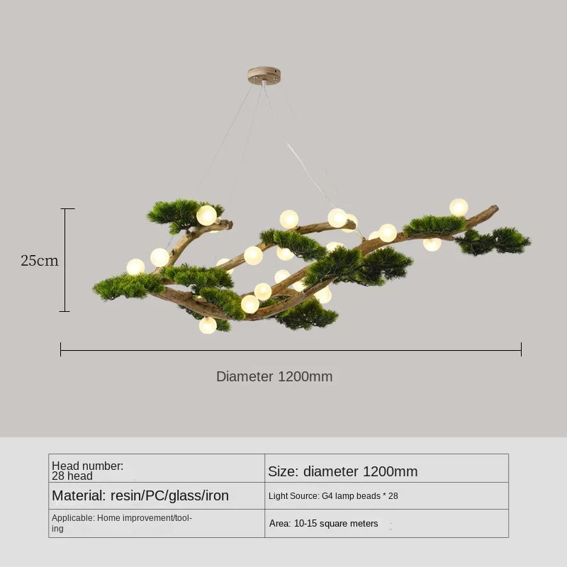 Valencia Vintage Branch Chandelier – Classical LED Pendant Light Diameter 120cm / Natural light4500K