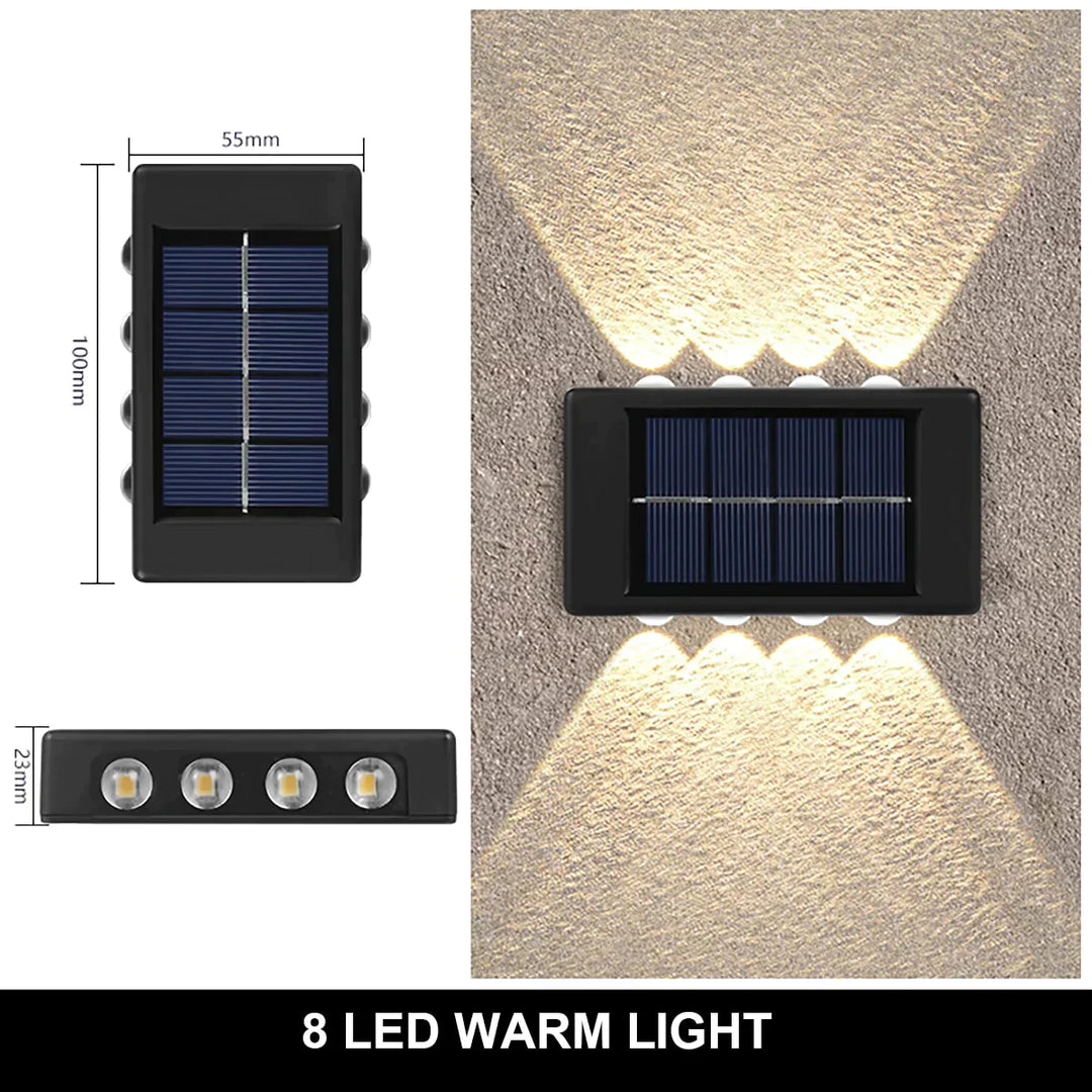 Solar Wall Lamp Outdoor Waterproof Up And Down Luminous Lighting Lamps
