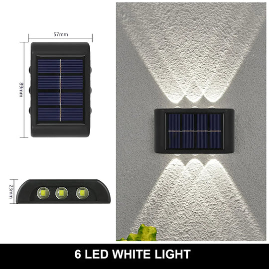 Solar Wall Lamp Outdoor Waterproof Up And Down Luminous Lighting Lamps