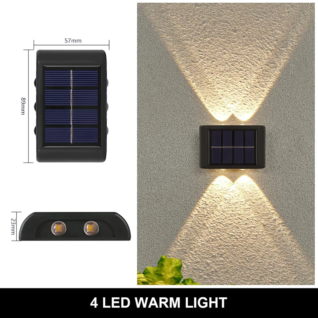 Solar Wall Lamp Outdoor Waterproof Up And Down Luminous Lighting Lamps