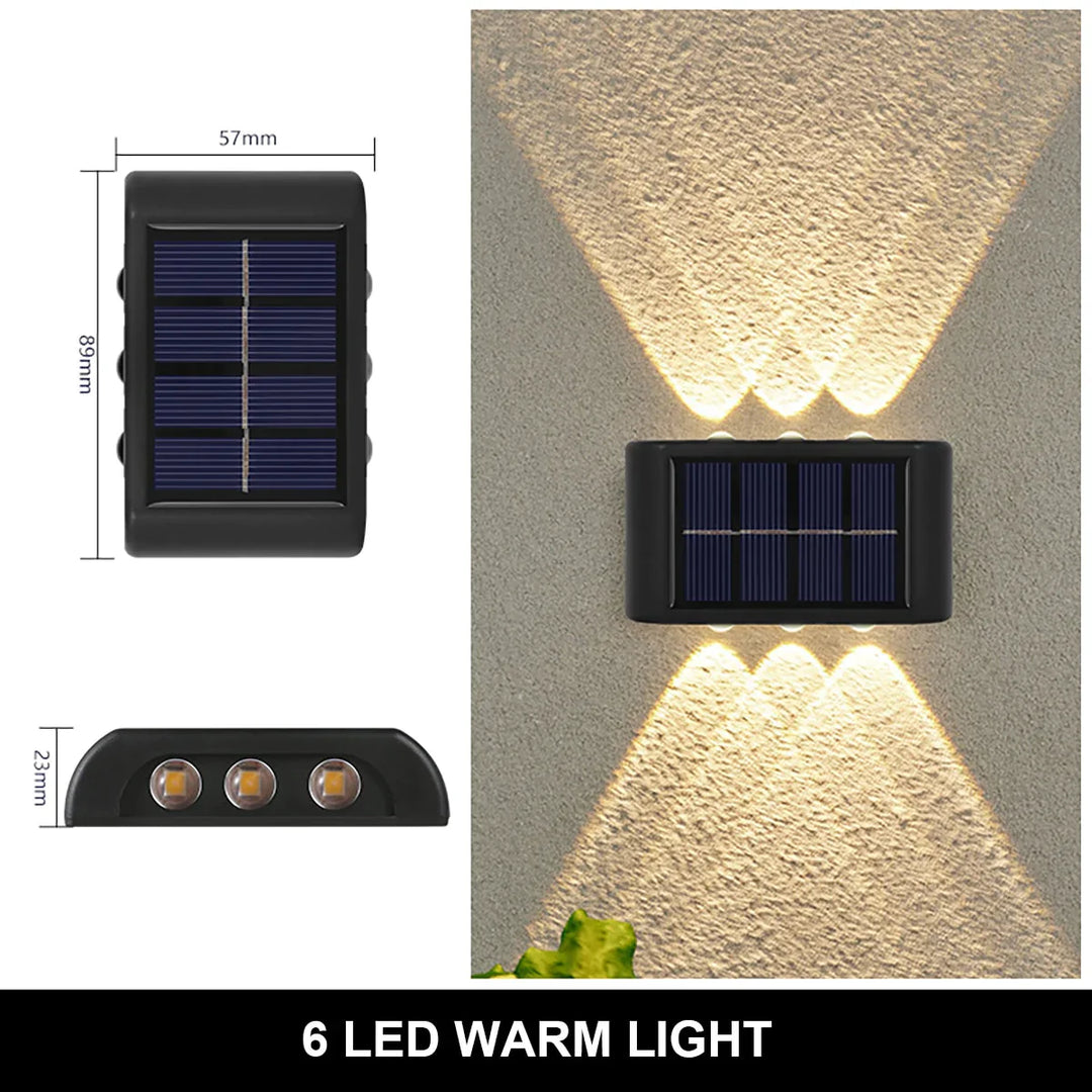 Solar Wall Lamp Outdoor Waterproof Up And Down Luminous Lighting Lamps