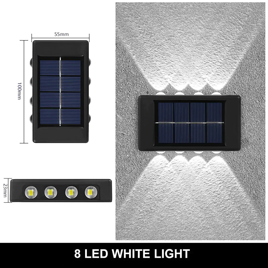 Solar Wall Lamp Outdoor Waterproof Up And Down Luminous Lighting Lamps