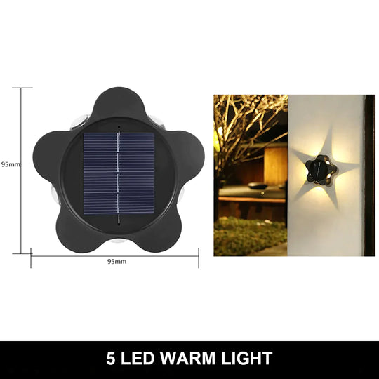 Solar Wall Lamp Outdoor Waterproof Up And Down Luminous Lighting Lamps