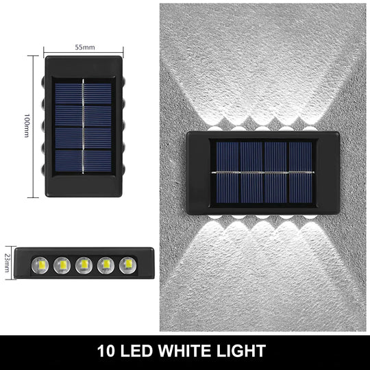 Solar Wall Lamp Outdoor Waterproof Up And Down Luminous Lighting Lamps