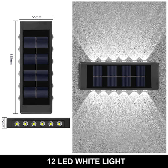 Solar Wall Lamp Outdoor Waterproof Up And Down Luminous Lighting Lamps