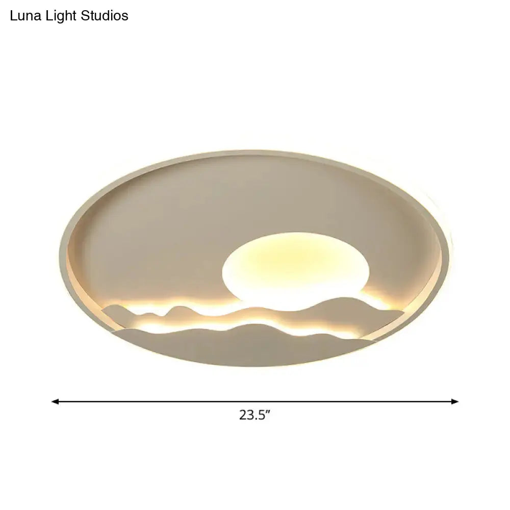 Ultrathin Circle Acrylic Flush Light - Modern Led White Ceiling Lamp | 16’/19.5’/23.5’