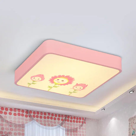Acrylic Cartoon Flush Mount Ceiling Light For Kids Bedroom