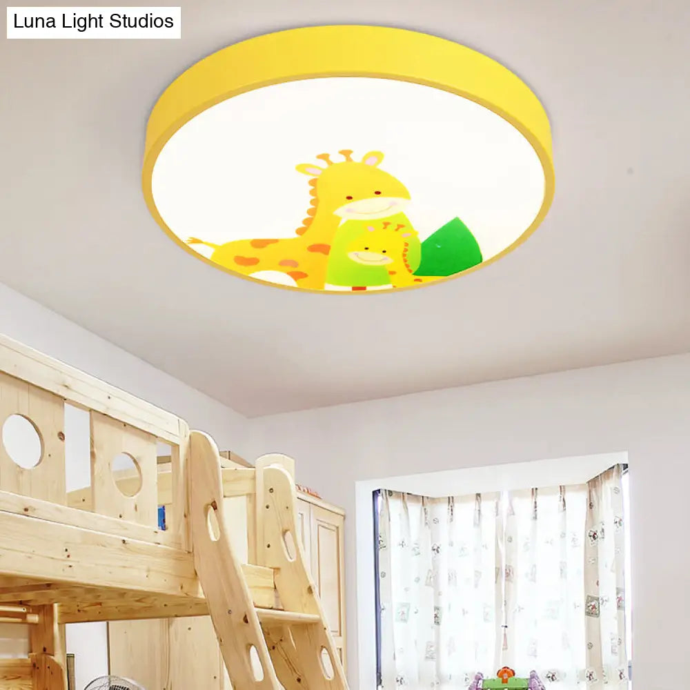 Acrylic Cartoon Flush Mount Ceiling Light For Kids Bedroom