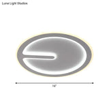 Acrylic Flush-Mount Led Clock Ceiling Light For Bedroom - Simplicity White With Warm/White