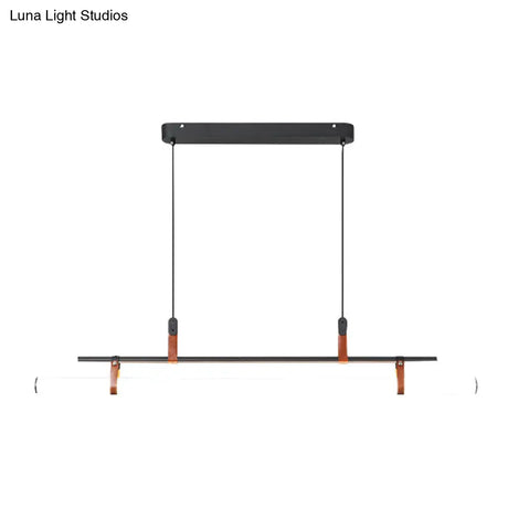 Acrylic Island Pendant Light: Sleek Pole Design With Led: Perfect For Dining Room