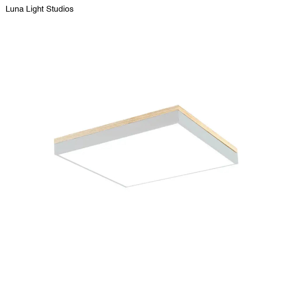Acrylic Led Ceiling Light For Baby Room & Hallway - Macaron Loft Square Flush Lamp