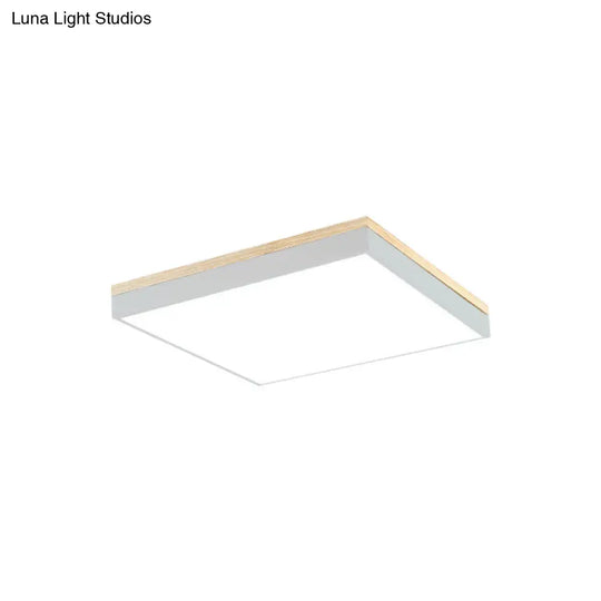 Acrylic Led Ceiling Light For Baby Room & Hallway - Macaron Loft Square Flush Lamp