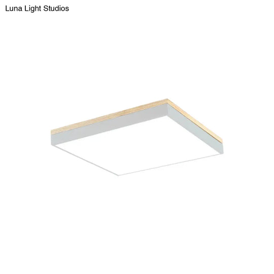 Acrylic Led Ceiling Light For Baby Room & Hallway - Macaron Loft Square Flush Lamp