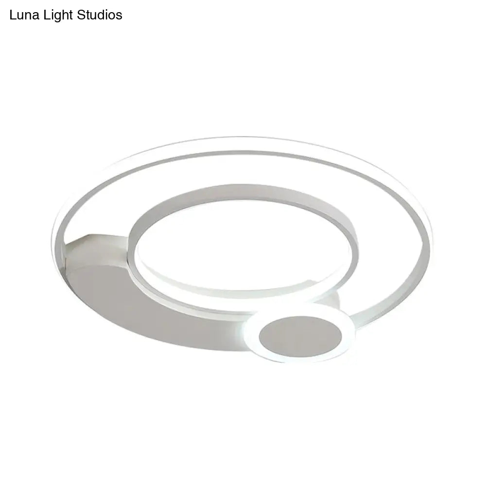Acrylic Led Ceiling Light For Living Rooms - Simple & Eye-Caring White / 16.5