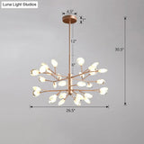 Acrylic Led Chandelier Pendant Light - Minimalist Tree Branch Design For Living Room Ceiling Lamp
