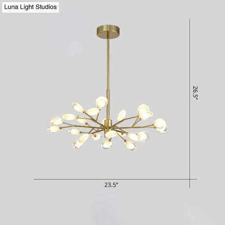 Acrylic Led Chandelier Pendant Light - Minimalist Tree Branch Design For Living Room Ceiling Lamp