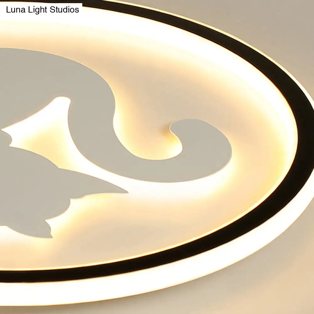 Acrylic Led Kitten Ceiling Fixture - Animal Inspired Light For Bedroom And Nursery