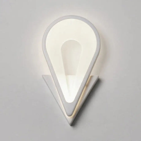 Acrylic Led Wall Sconce Light In Triangle Oval And Teardrop Shapes - Warm Or White /