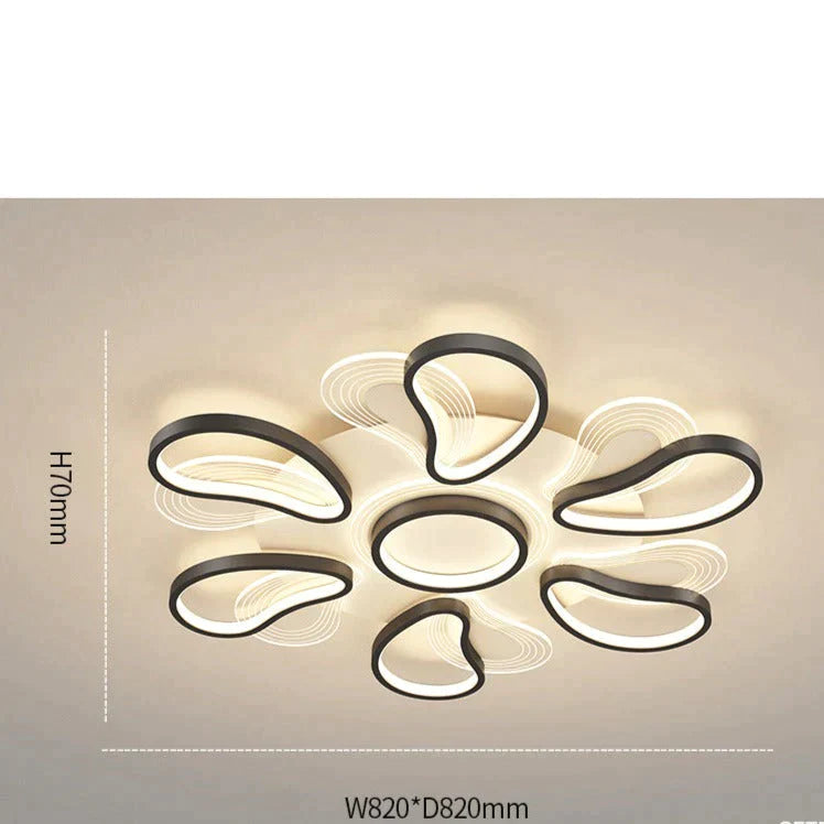 Acrylic Living Room Ceiling Lamp Led Petal Shaped Bedroom Modern Simple Household Restaurant