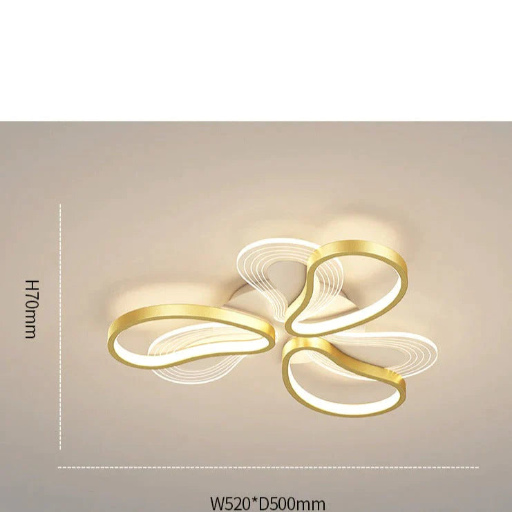 Acrylic Living Room Ceiling Lamp Led Petal Shaped Bedroom Modern Simple Household Restaurant