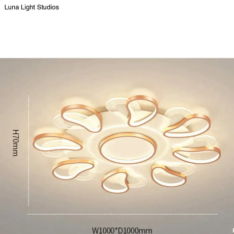 Acrylic Living Room Ceiling Lamp Led Petal Shaped Bedroom Modern Simple Household Restaurant Rose