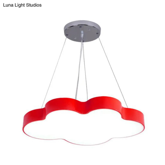 Acrylic Minimalist Led Pendant Light Fixture For Nursery - Cloud Shade Chandelier