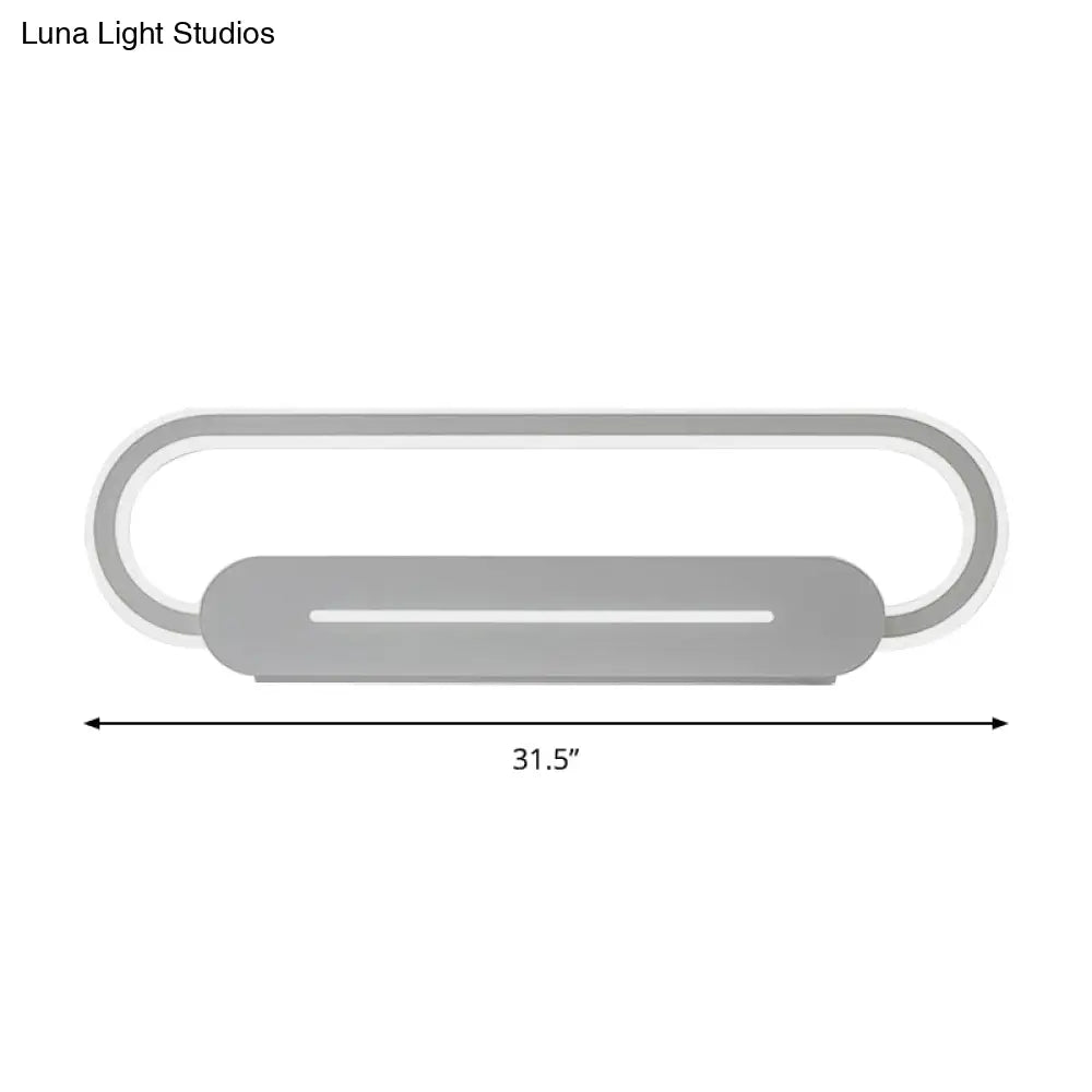 Acrylic Oval Led Wall Sconce With Modern Styling And Warm/White Light - Available In Black/White