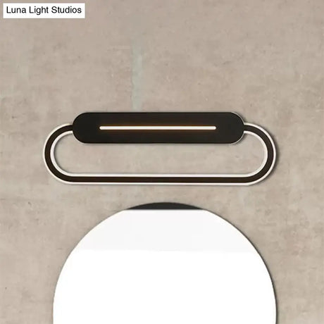 Acrylic Oval Led Wall Sconce With Modern Styling And Warm/White Light - Available In Black/White