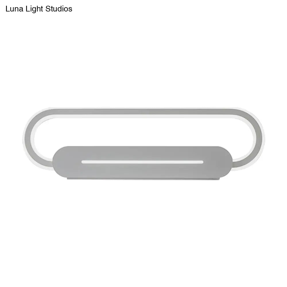 Acrylic Oval Led Wall Sconce With Modern Styling And Warm/White Light - Available In Black/White