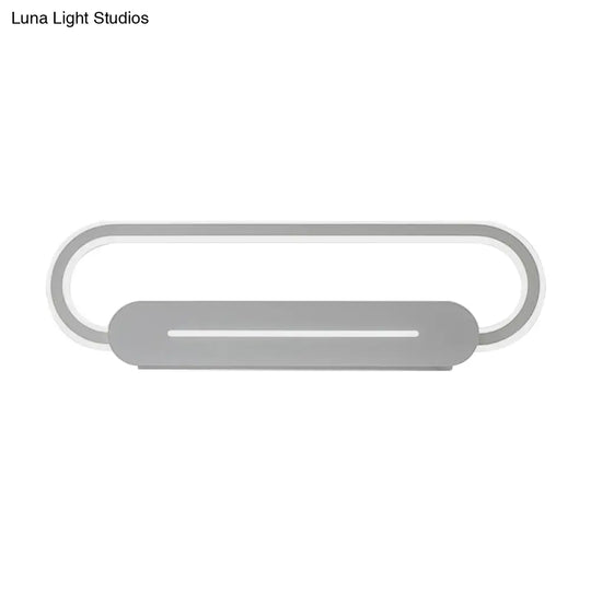 Acrylic Oval Led Wall Sconce With Modern Styling And Warm/White Light - Available In Black/White