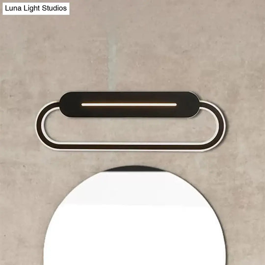 Acrylic Oval Led Wall Sconce With Modern Styling And Warm/White Light - Available In Black/White
