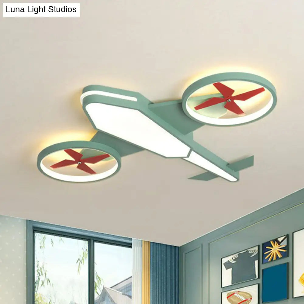 Acrylic Plane Led Flush Mount Ceiling Light - Warm Cartoon Lighting Fixture